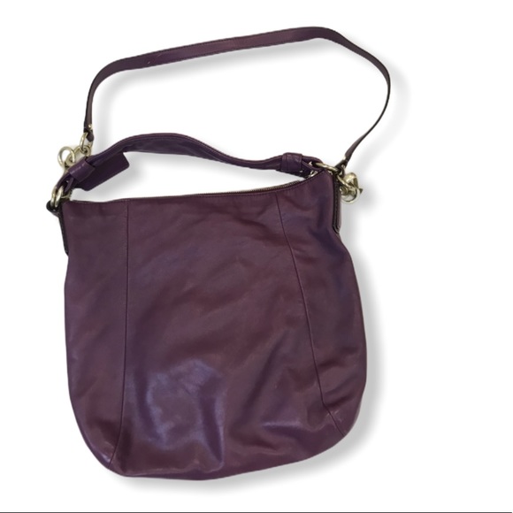 Coach Kristin Plum Leather Crossbody Purse - Picture 5 of 7